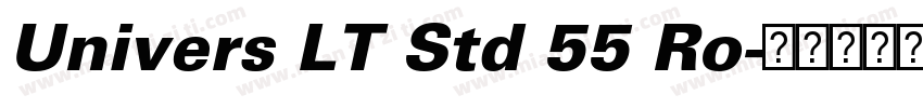 Univers LT Std 55 Ro字体转换